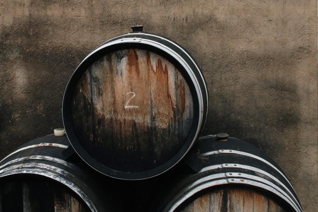 Wine Barrels stacked