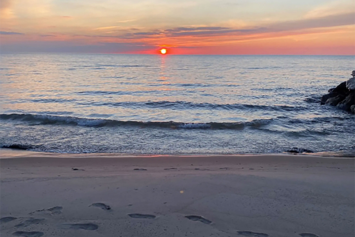 Beach and Lake Michigan