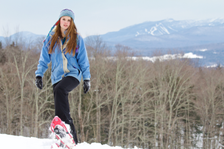person Snowshoeing