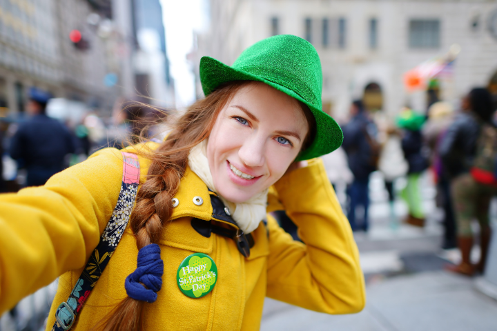 Person at St Patricks Day Parade