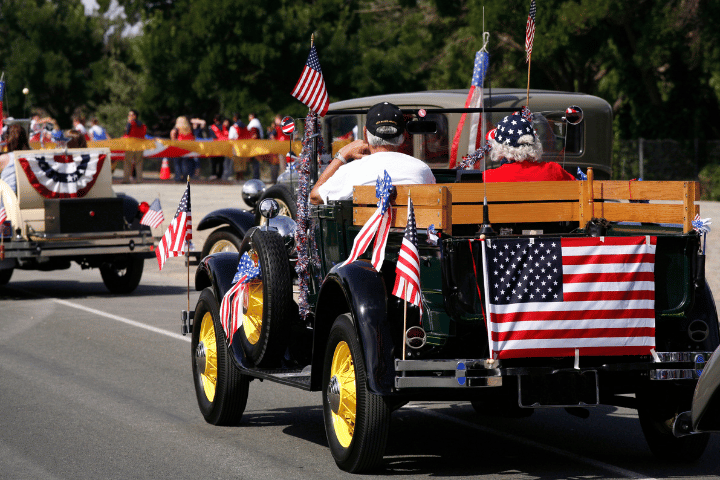 Old Car in Memorial Day Parade